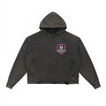 Vintage Washed Frayed-Hem Hoodie