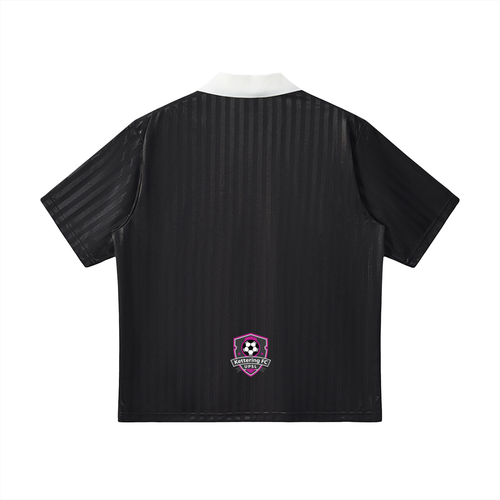 Contrast Collar Striped Soccer Jersey